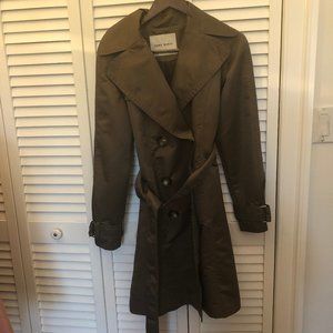 Zara Basic women trench coat color chocolate, S